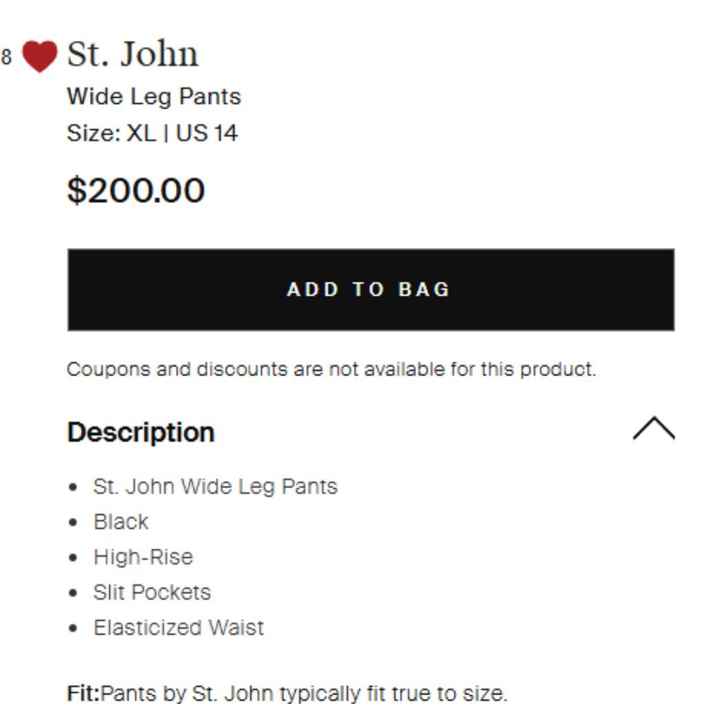 St. John Basics Black Santana Knit pants - Picture 9 of 9